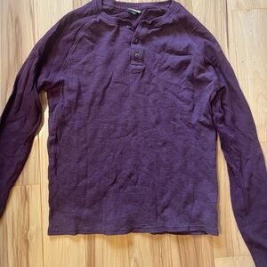 Prince & Fox Men's Deep burgundy Long Sleeve Henley